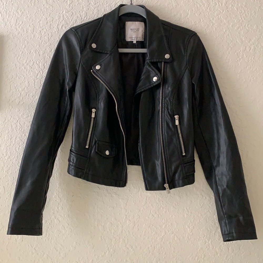 Zara faux leather moto jacket